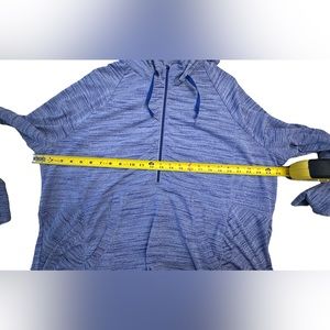 Athleta Hoodie Womens 2XL Long Sleeve Hooded Lightweight Pullover Purple 1/2 Zip